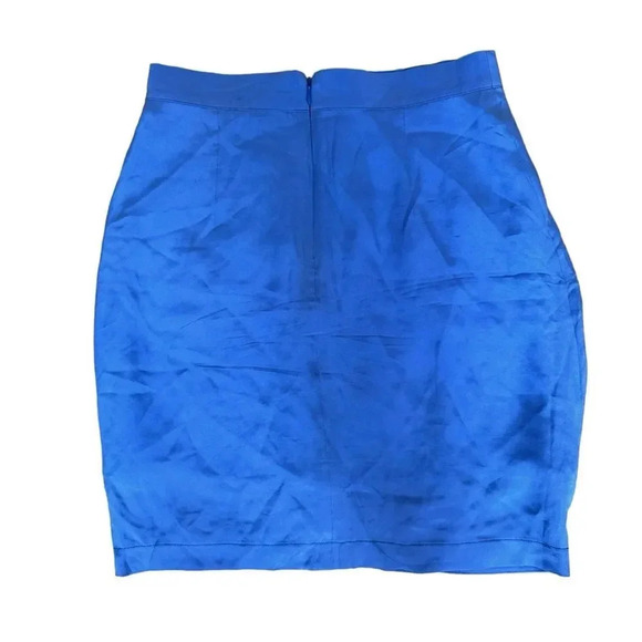 YUMI KIM Blue Silk Mini Skirt Pleaded Women’s size Small - Picture 2 of 10